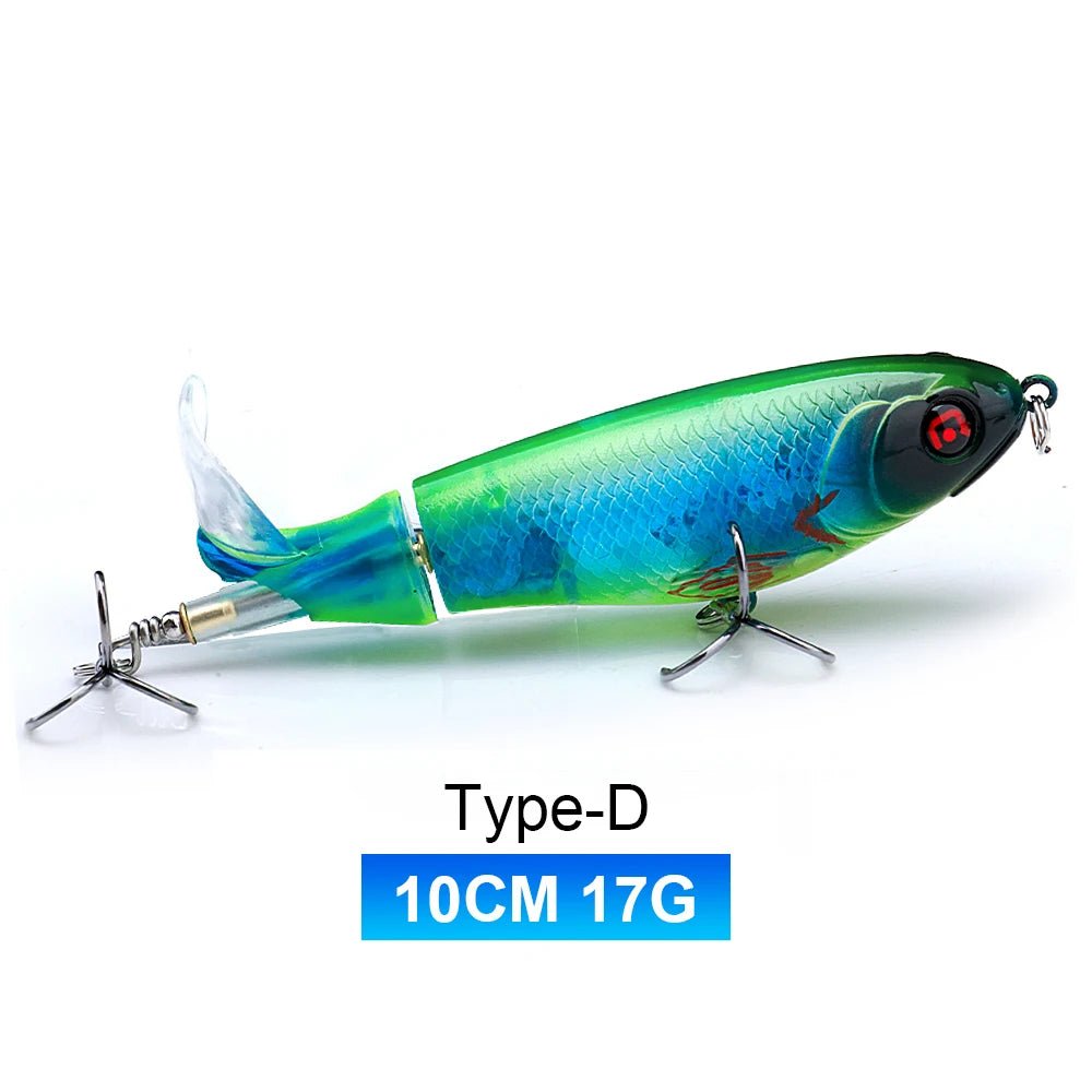 TREHOOK Topwater Double - Blade Popper Lure – 7.8cm 8g Floating Artificial Bait with BBK Treble Hooks - ProFishingHub
