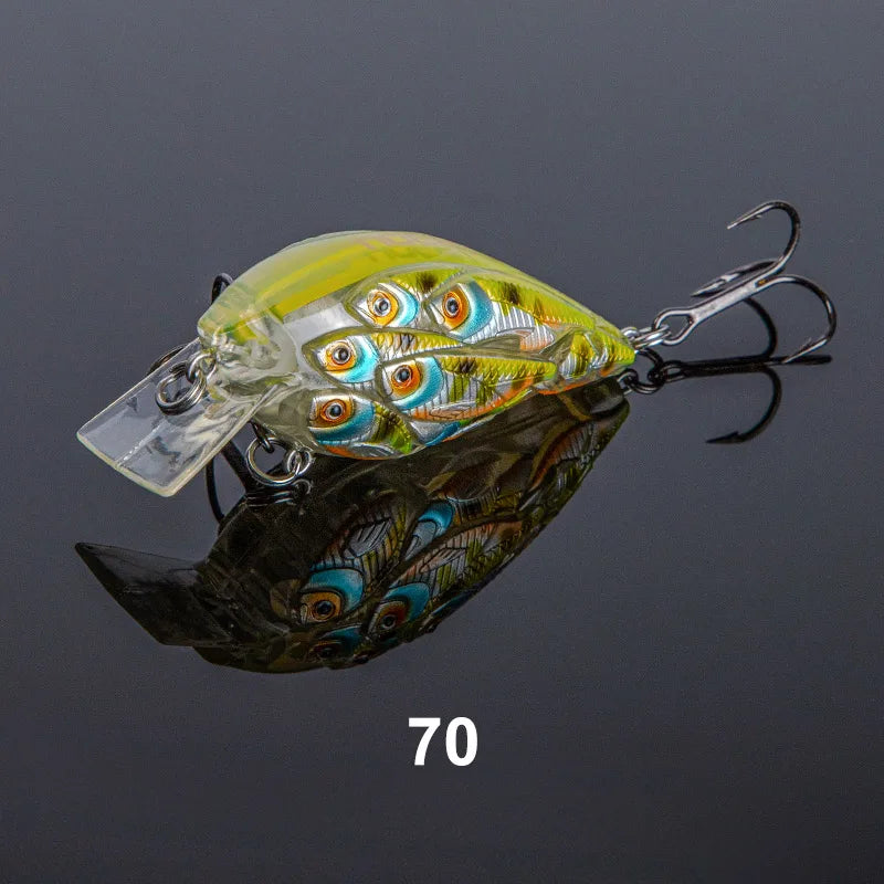 NOEBY Floating Minnow Crankbait 60mm 12.5g – Shallow Diving Crank Bait for Pike, Perch, Bass, Trout