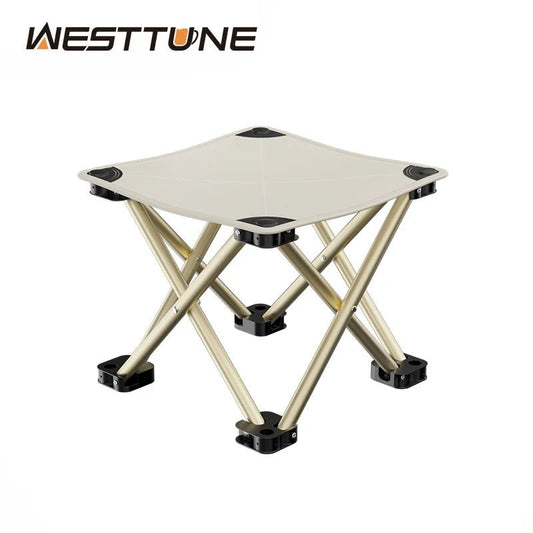 Foldable Outdoor Fishing Stool – Lightweight Seat with Optional Side Pocket (Black or White) - ProFishingHub