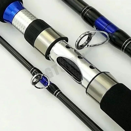 Heavy - Duty Carbon Travel Fishing Rod – 1.8m to 2.1m | 3 - Piece | 20kg Power | 70–250g Casting Weight | Saltwater & Inshore - ProFishingHub