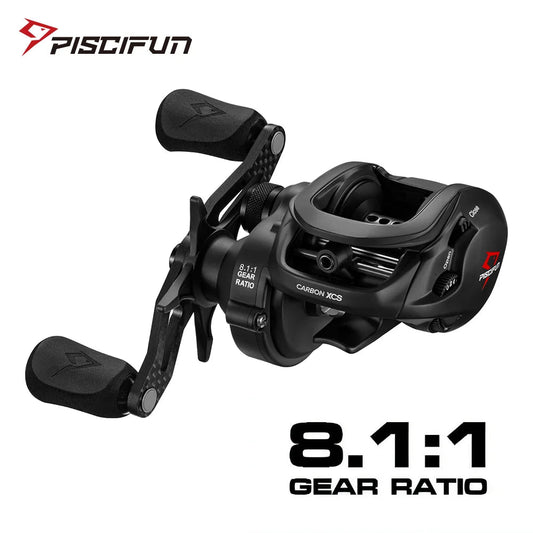 Piscifun Carbon XCS Baitcasting Reel – 8.1:1 Gear Ratio | Ultra - Light 156g | Dual Brake System | Left & Right Handed - ProFishingHub