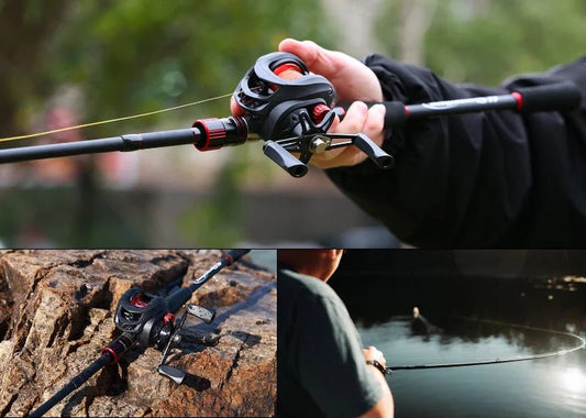 Sougayilang Portable Fishing Combo - Lightweight Carbon Fiber Casting Rod with High Gear Ratio Reel - ProFishingHub