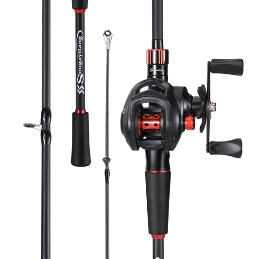 Sougayilang Portable Fishing Combo - Lightweight Carbon Fiber Casting Rod with High Gear Ratio Reel - ProFishingHub