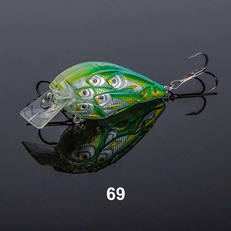 NOEBY Floating Minnow Crankbait 60mm 12.5g – Shallow Diving Crank Bait for Pike, Perch, Bass, Trout