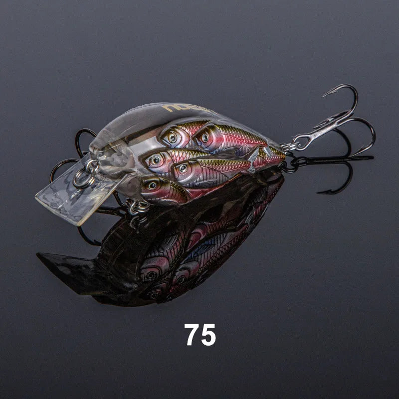 NOEBY Floating Minnow Crankbait 60mm 12.5g – Shallow Diving Crank Bait for Pike, Perch, Bass, Trout